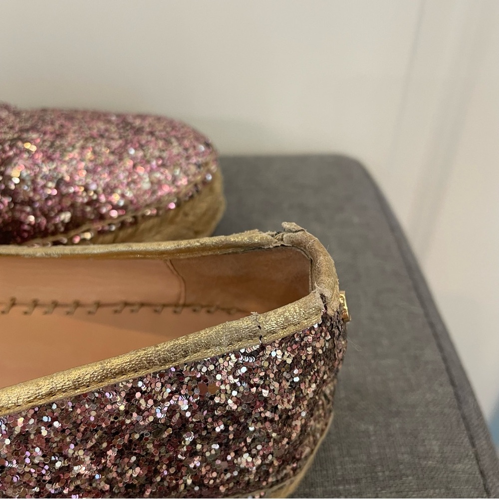KATE SPADE Linds Too Glitter Leather Espadrille - Size 8 - Picture 11 of 12